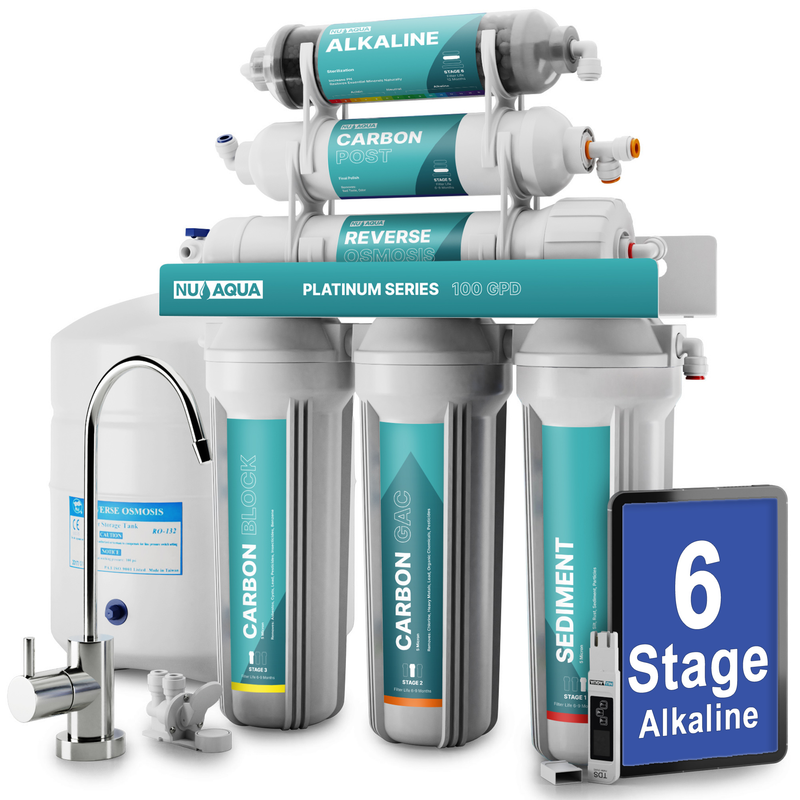 NU Aqua Platinum Series 6 Stage Alkaline 100GPD RO System