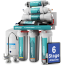 NU Aqua Platinum Series 6 Stage Alkaline 100GPD RO System with Booster Pump