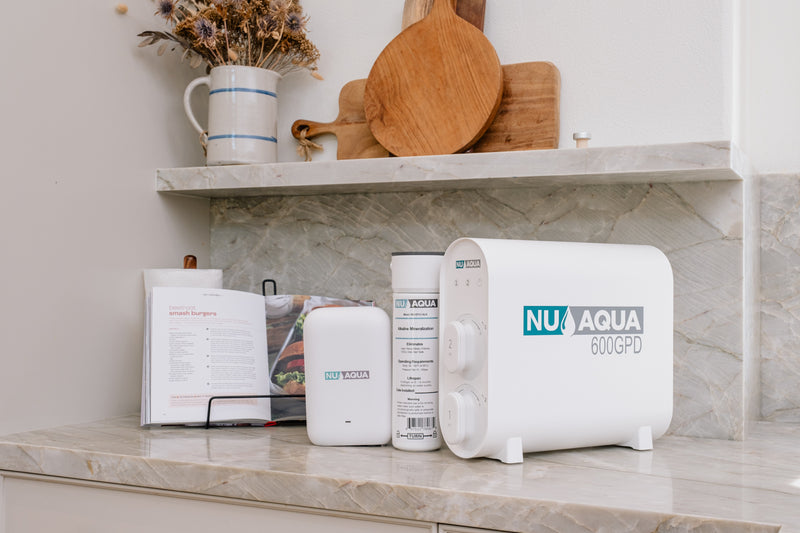 NU Aqua Efficiency Series Tankless 600GPD UV Sterilizer & Alkaline Remineralization Reverse Osmosis System 2:1 Pure To Waste