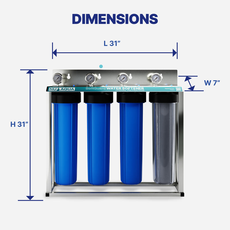 NU Aqua 4 Stage Whole House Salt Free Water Softener With Total Filtration