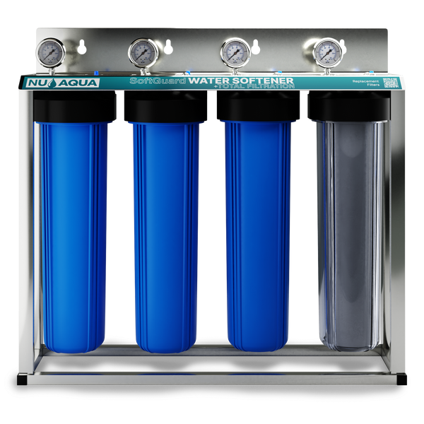 NU Aqua 4 Stage Whole House Salt Free Water Softener With Total Filtration