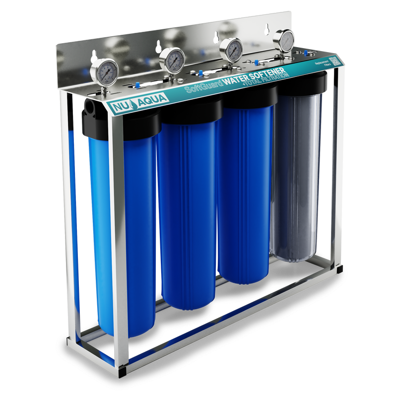 NU Aqua 4 Stage Whole House Salt Free Water Softener With Total Filtration