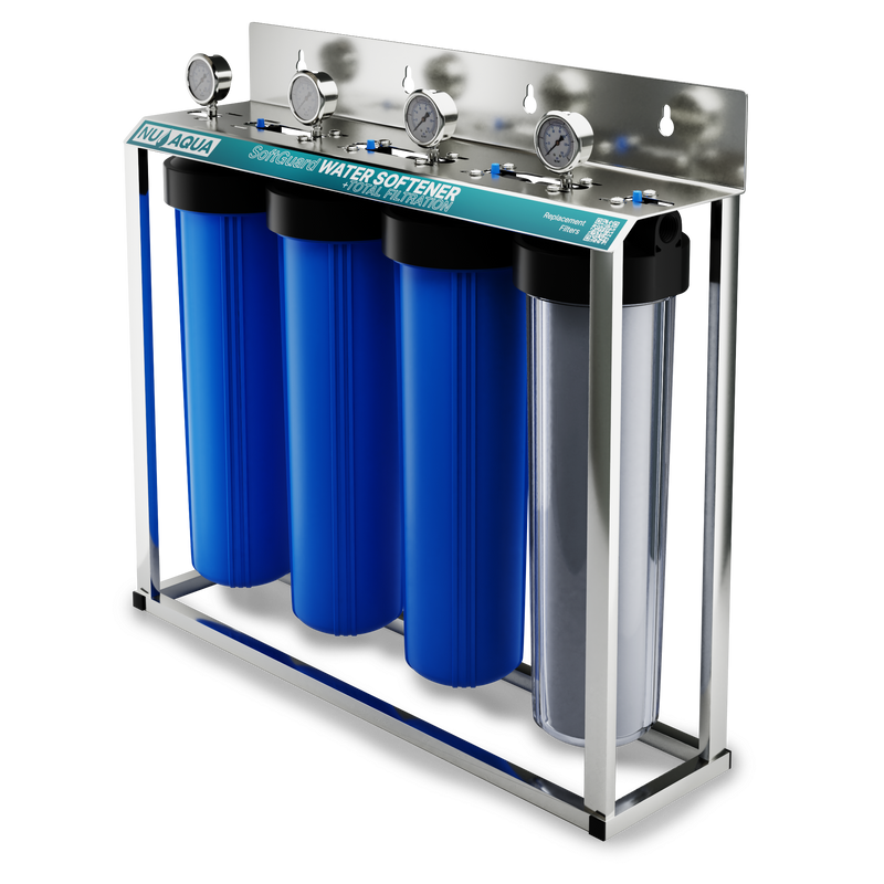 NU Aqua 4 Stage Whole House Salt Free Water Softener With Total Filtration