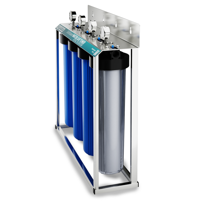 NU Aqua 4 Stage Whole House Salt Free Water Softener With Total Filtration
