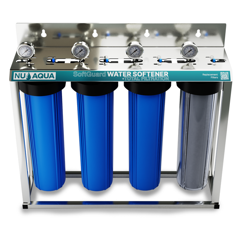 NU Aqua 4 Stage Whole House Salt Free Water Softener With Total Filtration