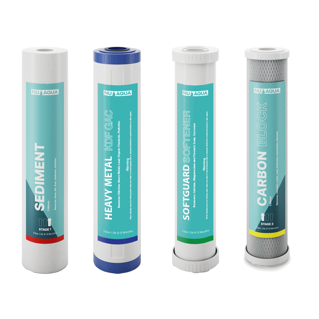 NU Aqua 4 Stage Whole House Water Softener System Replacement Filter S