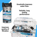 NU Aqua Platinum Series 6 Stage UV Ultraviolet 100GPD RO System with Booster Pump