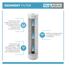 NU Aqua Reef Series 4 Stage 75GPD RODI Reverse Osmosis System - stage one sediment filter specifications