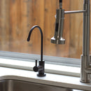 NU Aqua Oil Rubbed Bronze Designer Reverse Osmosis Faucet - installed on countertop with water running